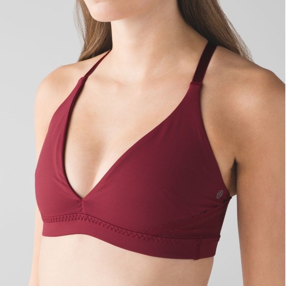 Lululemon Free Spirit Bra Adjustable Straps Maroon Red Size 6 - Picture 5 of 5